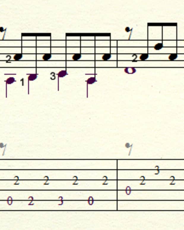 Easy Classical Guitar Lesson Waltz in A by Carulli in Tab, Notation