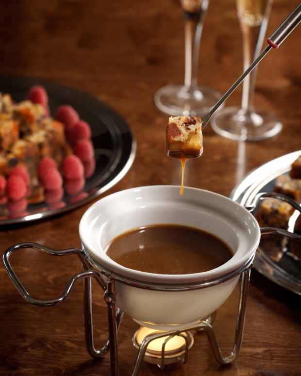 Dark Chocolate Fondue With Honey and Cognac Recipe Delishably