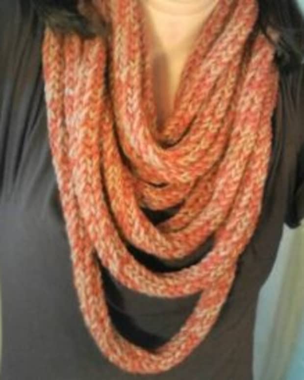 New Handmade fleece scarf Listing # S152 Brown 