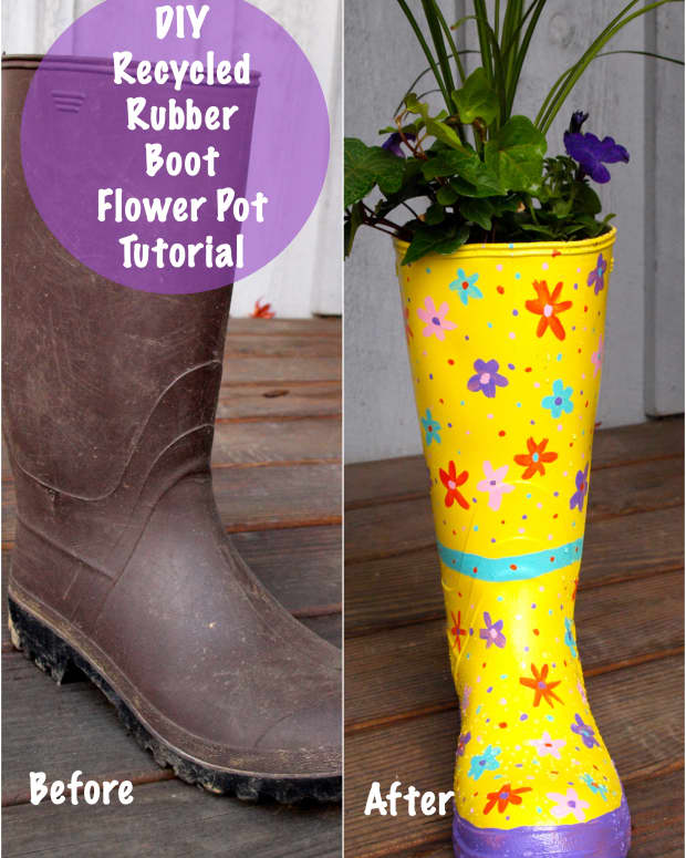 how-to-make-a-flower-pot-out-of-an-old-rubber-boot
