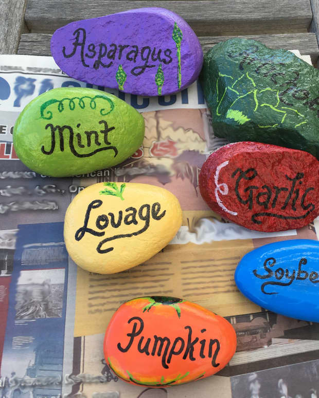 how-to-make-painted-rock-plant-markers