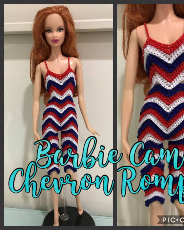 Barbie Strapless Chevron Dress Free Crochet Pattern Feltmagnet 