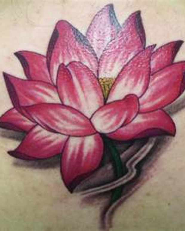 Realistic Pink Lotus Flower Temporary Tattoo set of 3 - Etsy Israel