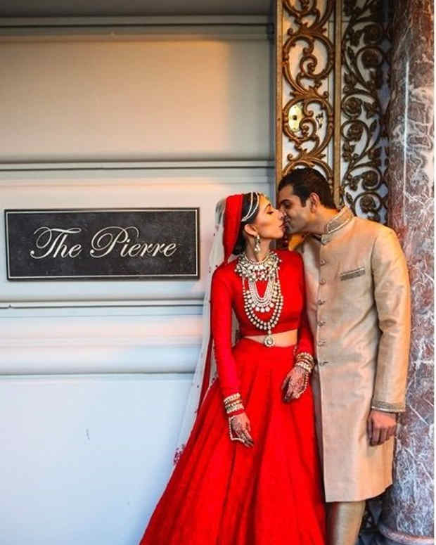 photographs of brides in red