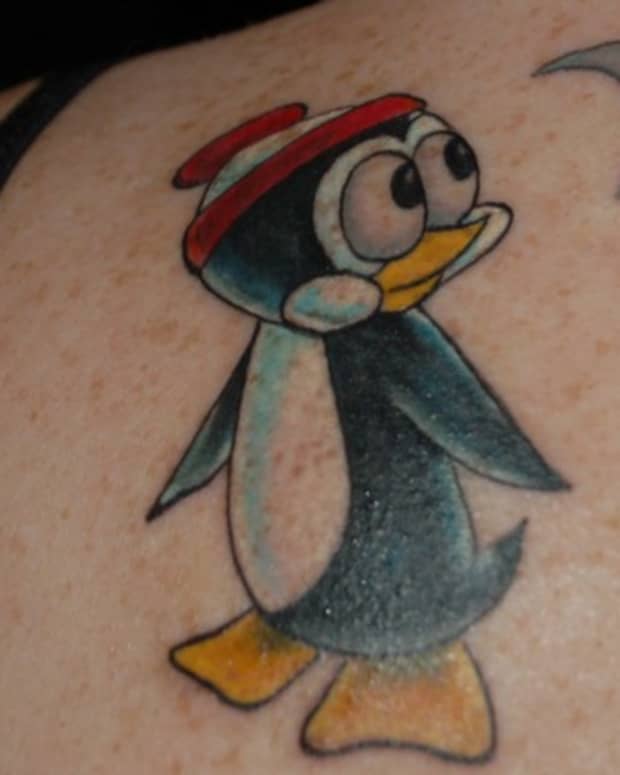 The Adorable Chilly Willy, artwork by Redwood, of Wild Side Tattoo, Richmond, IL