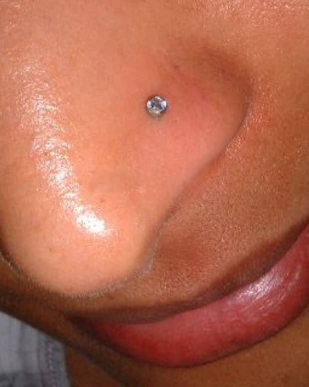nose piercing clear stud