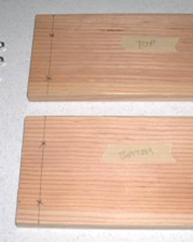 You will need 2 - 12"x 6" poplar or pine boards 3/4" thick. Hardware displayed.