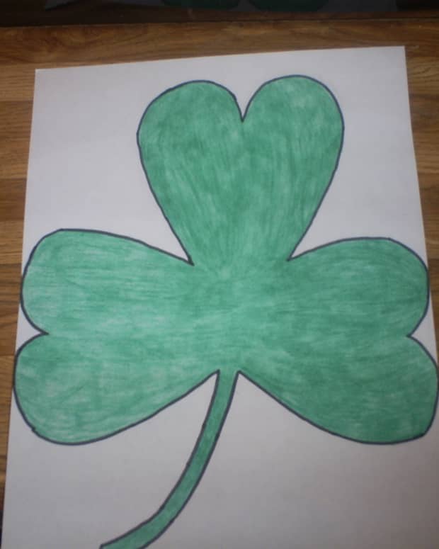 It is easy to make simple shamrocks for Saint Patrick's Day.