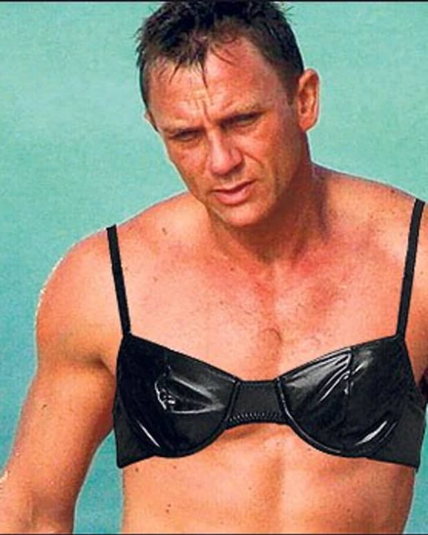 Do you think 99% of women would leave James Bond because he occasionally wears a bra? Methinks not...