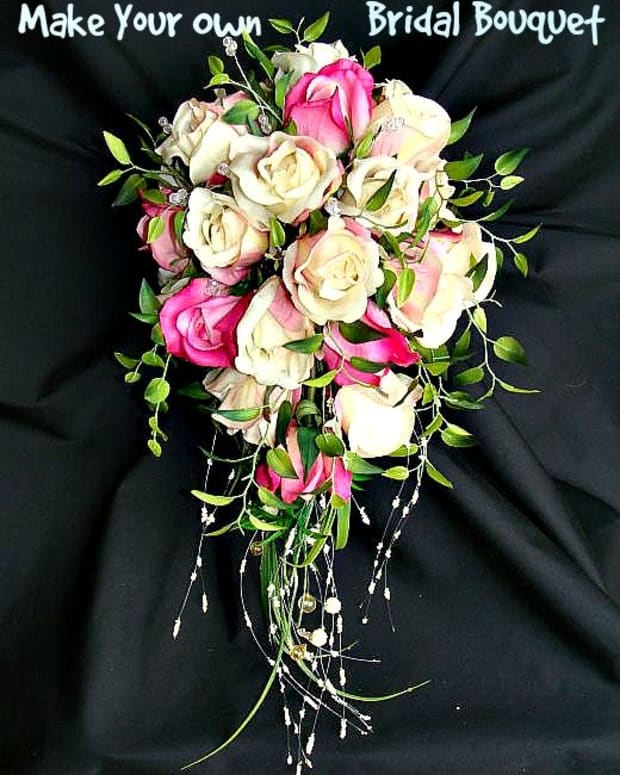 How To Make A Cascading Bouquet With Silk Or Fresh Flowers And Foliage Holidappy - Diy Bridal Bouquet Holder