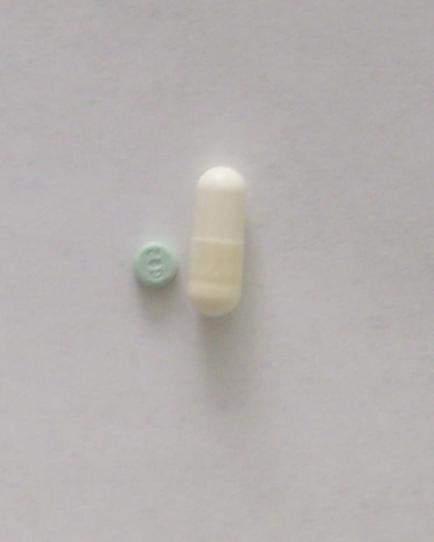 A Lovastatin anti-cholesterol pill and a niacin capsule