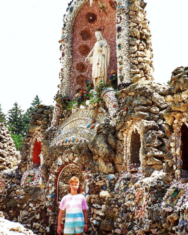 Photo of my niece at the Dickeyville Grotto by Peggy W