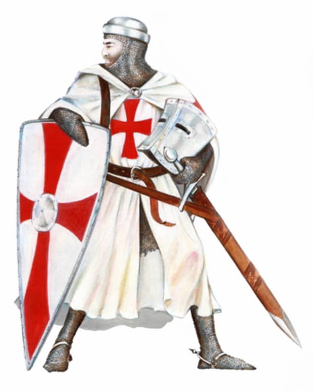 "Death in battle is glorious."  The red cross represented martyrdom. Drawing by Agnieszkaw@Dreamstime.com