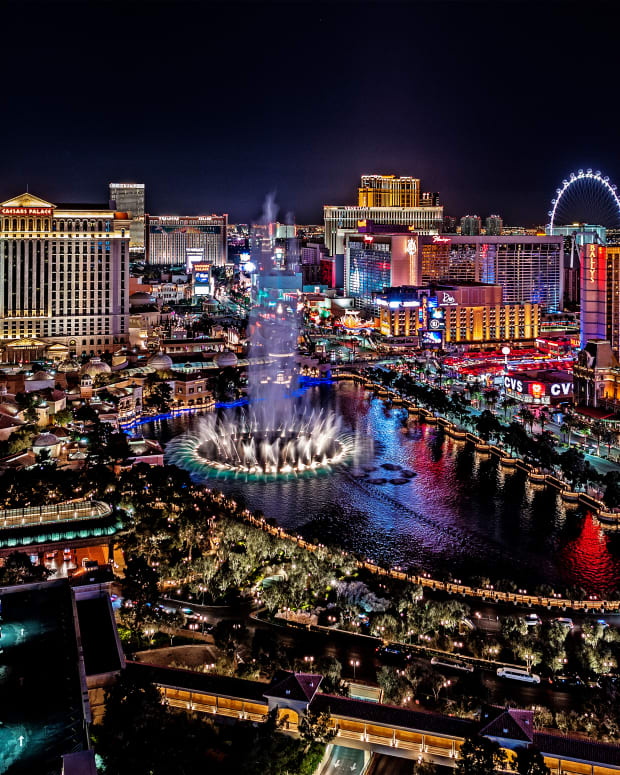 Panoramic view of the Las Vegas strip