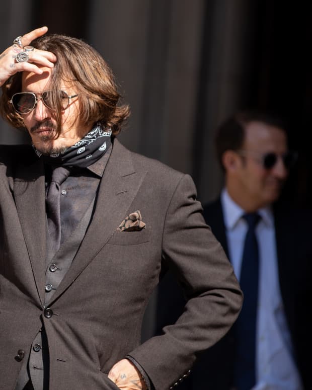 A photo of Johnny Depp, taken in London