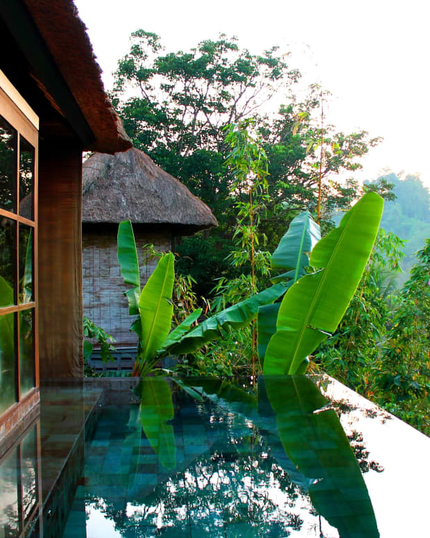 Balinese villas overlooking the rainforest
