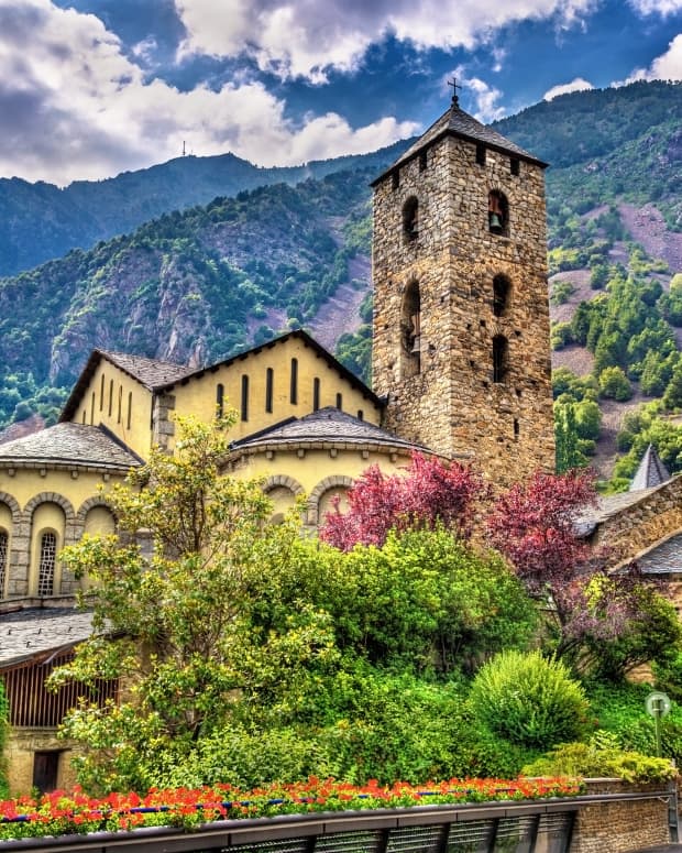 Old stone church in Andorra