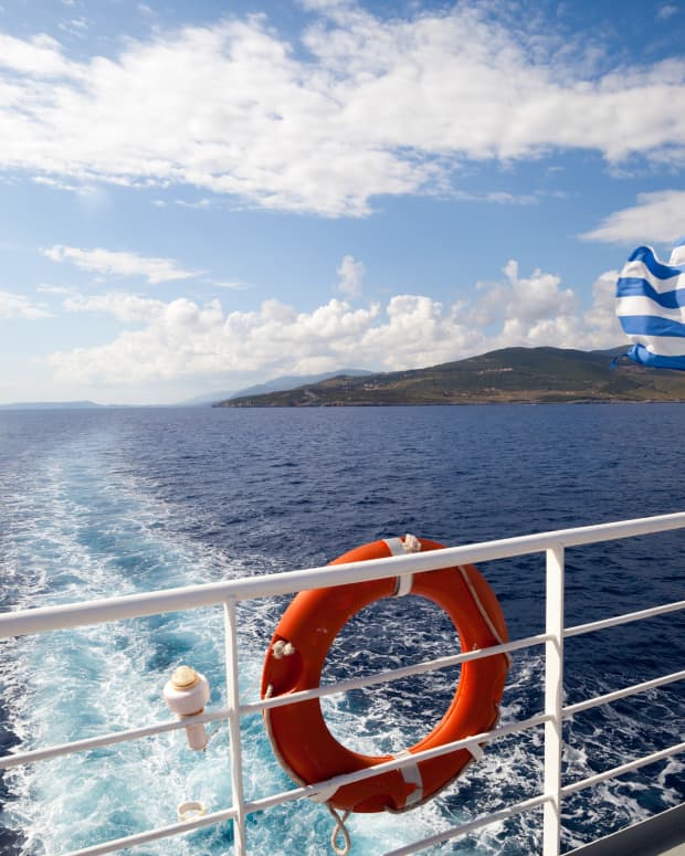 Deck of a Greek ferry