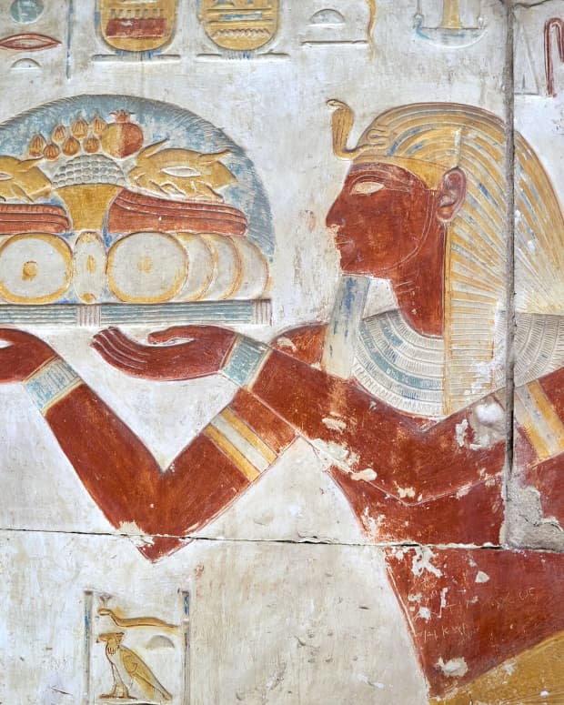 Ancient Egyptian tomb wall art