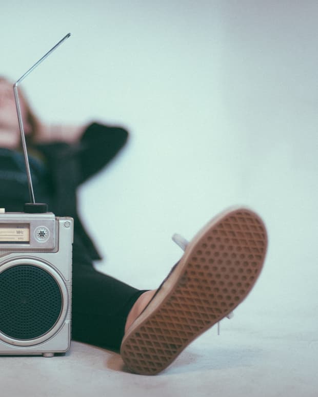 teen with radio