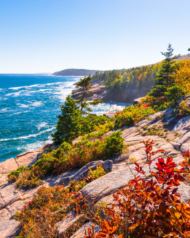 The Maine coastline from Acadia National Park