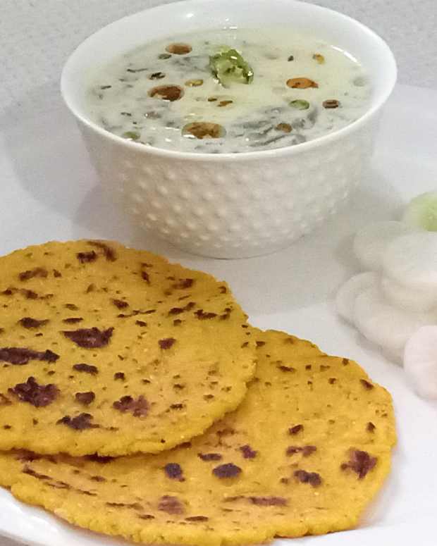 khatte-wala-saag-and-makki-ki-roti-traditional-punjabi-dish