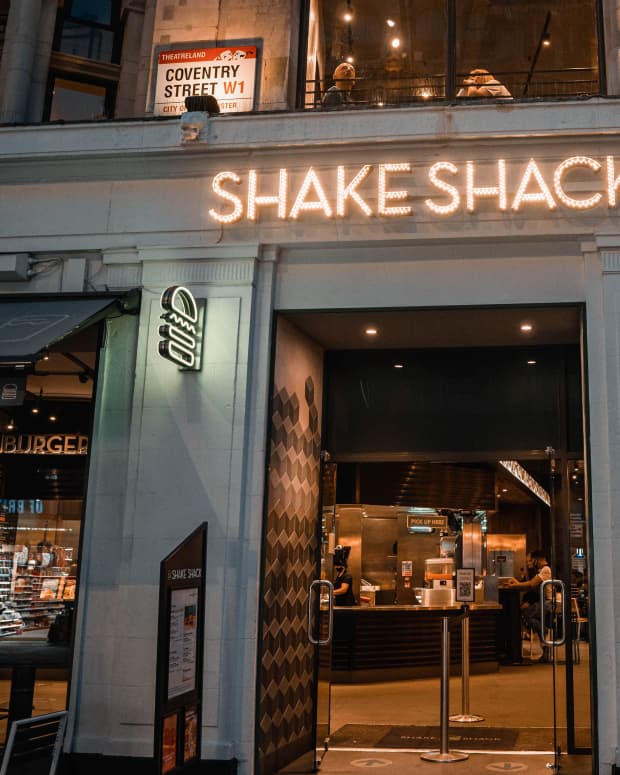 Shake Shack  Sign on the Building Exterior
