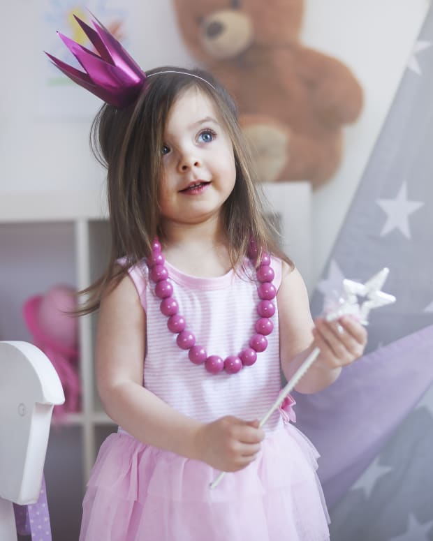 little girl dressed as a princess
