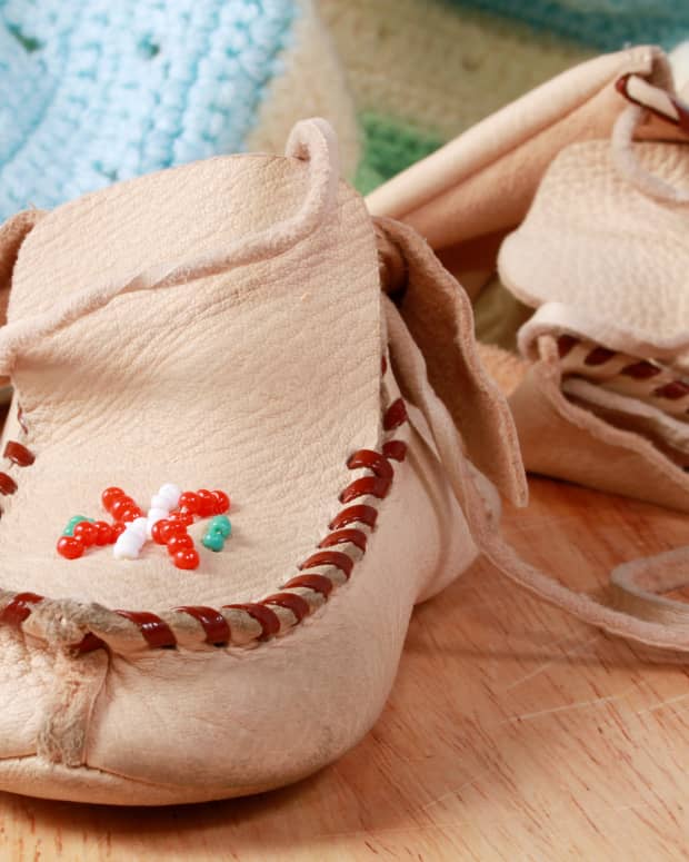 Indigenous baby moccasins