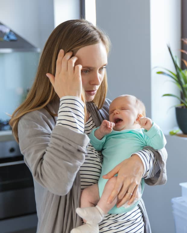 frustrated new mom