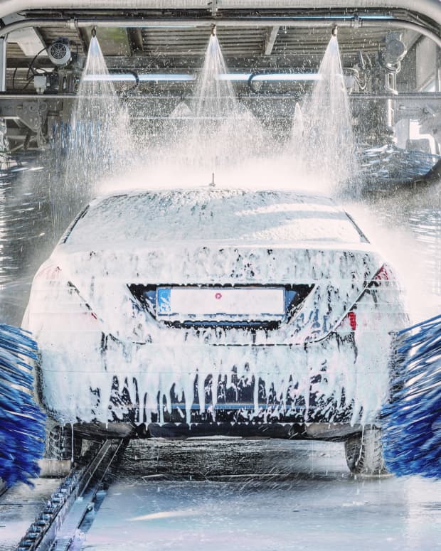 car in a car wash