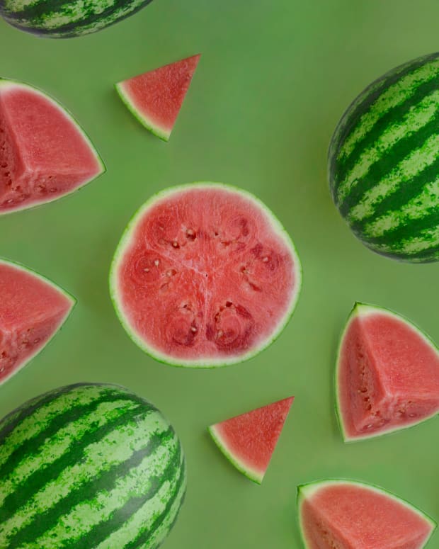 Watermelon cut into pieces