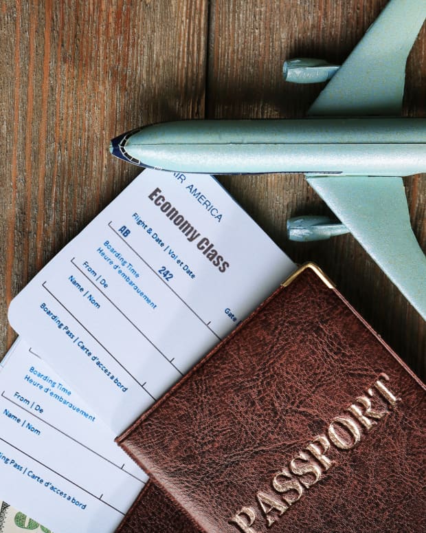 plane tickets and passport