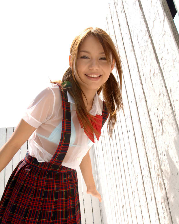 Schoolgirl teenager first time pigtails