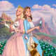 An example of the picturesque landscapes, cute pets and wonderful ballgowns in the Princess and the Pauper Barbie film.