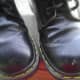 Creased and scratched leather shows the full life these boots have had, and they are still perfectly wearable.