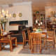 Dining tables and chairs.
