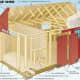 Here is a 3D cut-away view of the gable shed plan, with the door and window placements moved around.