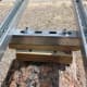 Blocks to support rail braces.