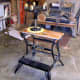Clamping a large round object with the provided pegs.