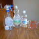 Supplies Needed: Spray bottle, dish soap, vinegar, and measuring cup.