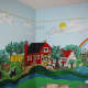 My farm mural was small and full of details.  You could easily make a much larger barn, or just a few animals.