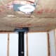 I added paper-backed fiberglass insulation to the ceiling.