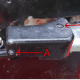 Remove the cover. Screw A only needs to be loosened on this model. The B screw must be completely removed.