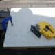 Having marked out where to cut a jigsaw is used to trim the back of the workop