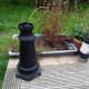 New Earthing cable wired into the lamppost base.