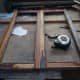 Test fit of the new cupboard door frames