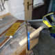 Cutting fixing support for the front panel