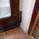 Doorframe made good on opening side.