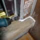 Using the Dremel to remove white gloss paint in the corners